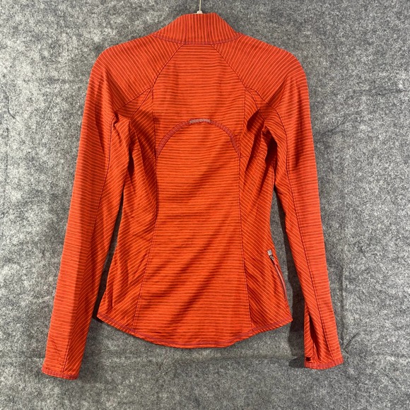 Athleta Jacket XS Red Striped Performance 1/4 Zip Layering Long Sleeve Pullover - Picture 2 of 12
